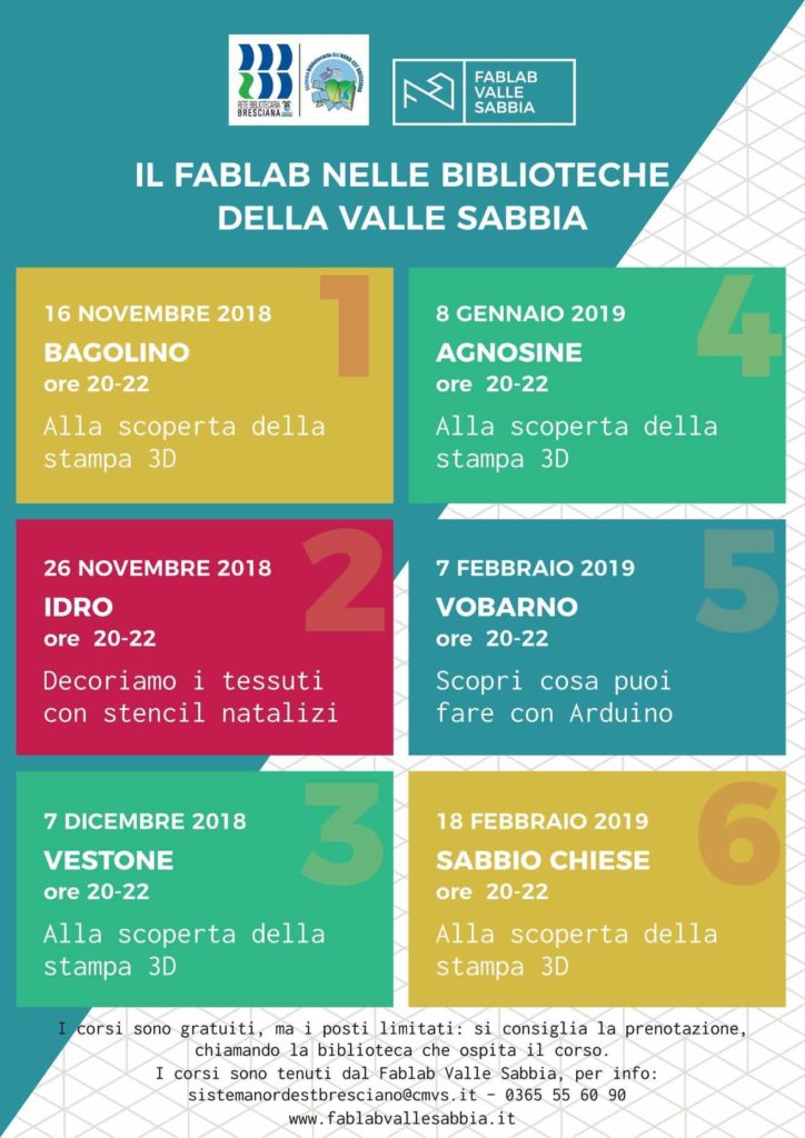  Il FabLab nelle biblioteche della Valle Sabbia