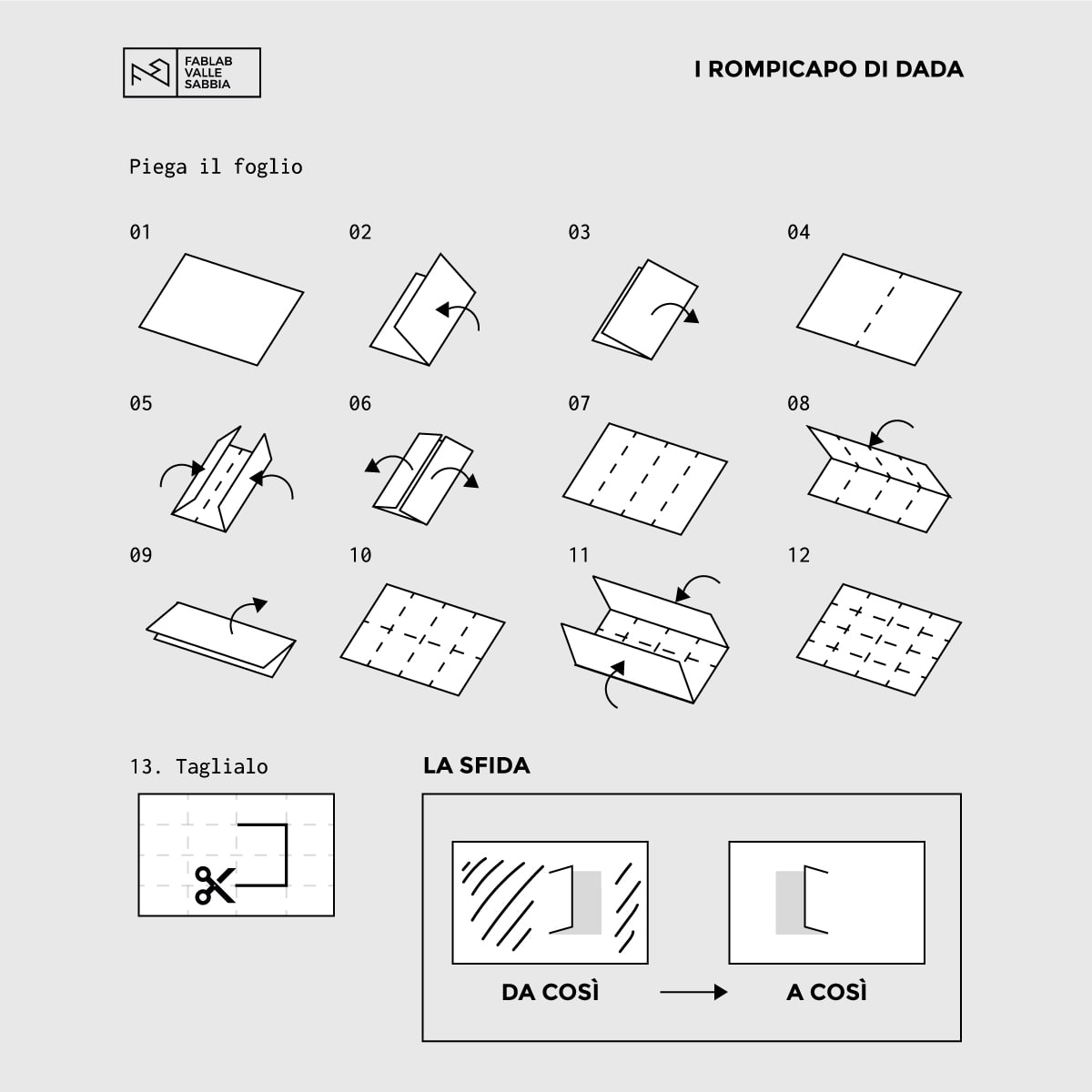 istruzioni rompicapo di Dada n.2