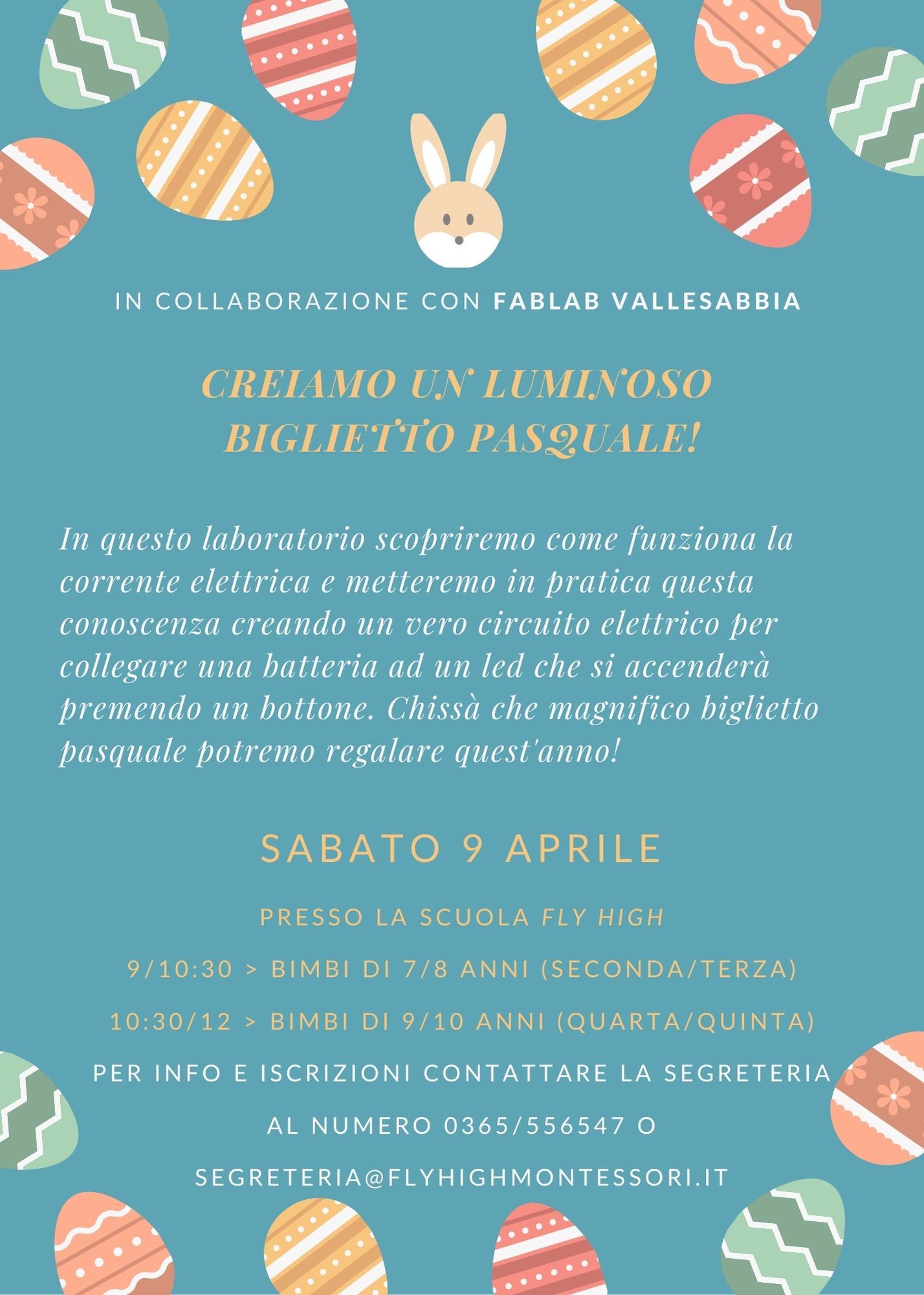 corso di Pasqua - creiamo un biglietto luminoso